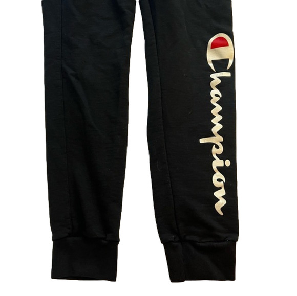 Champion Men’s Medium Black Cuffed Track Pants Joggers - Picture 2 of 4